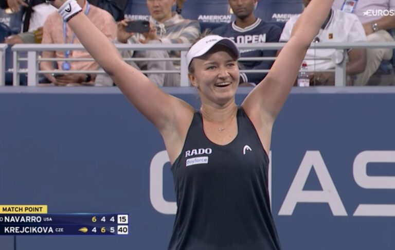 Krejcikova vira e bate Navarro rumo aos ‘oitavos’ do US Open