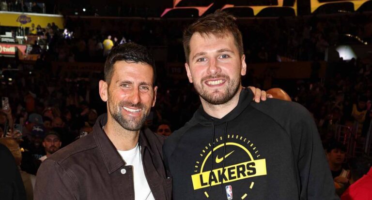 Djokovic foi ver um jogo dos Lakers e Doncic ficou rendido: «Para mim é o GOAT»